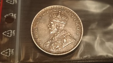 Jerzy V - 1 Rupia - Srebrna moneta Indie Brytyjskie 1920