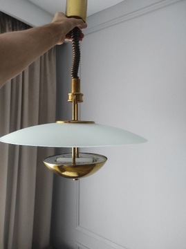 Żyrandol lampa do kuchni stary Vintage Złoty UFO