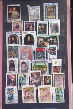 Zestaw Znaczki pocztowe - Malarstwo - 28 znaczkó