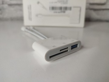 Adapter 3w1 8 Pin USB-C na USB TF/SD czytnik kart