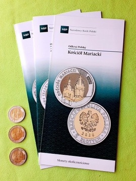 3 X 5 ZŁ 2020 KOŚCIÓŁ MARIACKI UNC + FOLDERY