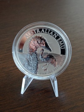 Srebrna moneta Emu Perth mint uncja srebro 