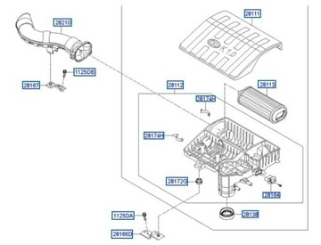 Uszczelka filtra powietrza Hyundai i10 G3LA