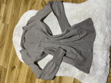 Beżowy 100% kaszmir sweter M/38