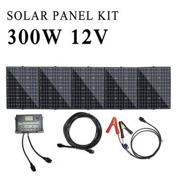 18v 300w składany zestaw paneli słonecznych 