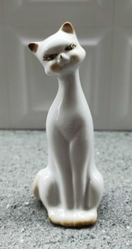 Kotek porcelanowy figurka kot z porcelany 