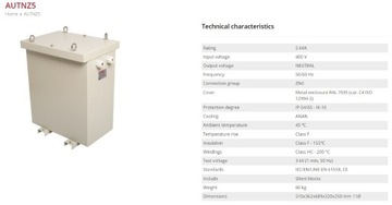 Transformator 5kVA  400V