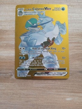 Ice Rider Calyrex Vmax pokemon złota