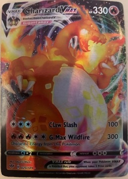 Karta pokemon charizard vmax oryginał