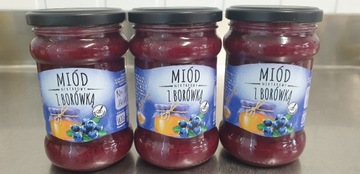 Miód kremowany z Borówką 100% Naturalny