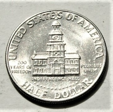 1/2 dolar 1976 D half dollar Kennedy Stan!!!