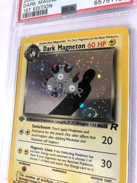 PSA 9 Pokemon Dark Magneton Holo 11/82 1st edition