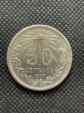 Meksyk 50 centavos 1907 rok 