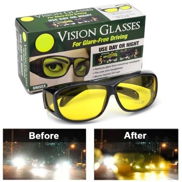 Night Vision okulary do jazdy nocnej, ochronne.
