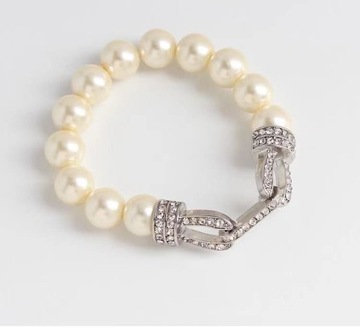 Elastyczna bransoletka z perłami