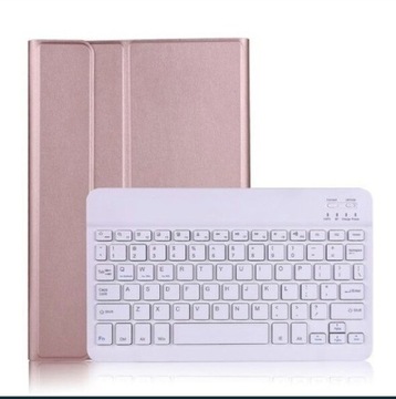 Etui z klawiaturą do Samsung Galaxy Tab Tab S7/S8 T870 T875, różowe