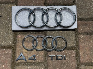 Audi a4 b9 emplematy tylne tdi komplet + przedni
