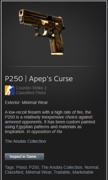 Counter Strike 2 -P250 | Apep's Curse