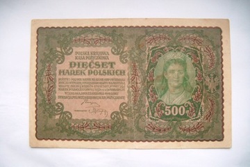 POLSKA Banknot 500 Marek Polskich 1919 r. seria AB