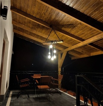Żyrandole wiszące lampy rustykalne, loft drewno