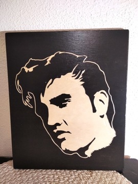 Obraz ręcznie rzeźbiony. "Elvis"
