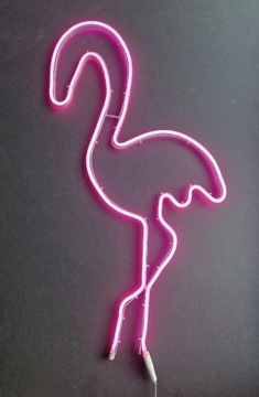 Neon lampa różowy fleming