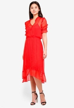 Zwiewna sukienka 2w1 czerwona, mbyM, S