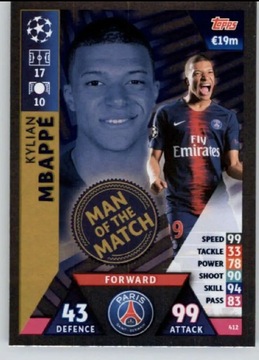 Kylian Mbappe karta Topps