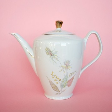 Porcelanowy dzbanek do herbaty, mid-century modern