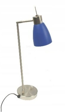 Lampka biurkowa stalowa + ściemniacz błękit TAS