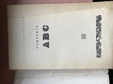Książka pt,,Paryskie ABC”1963 rok poniszczona