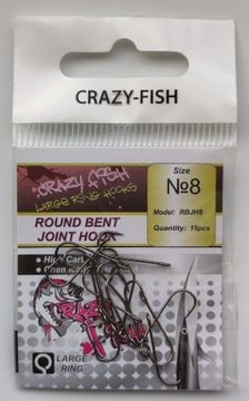 Haczyk Crazy-Fish Round Bent Joint Hook #8