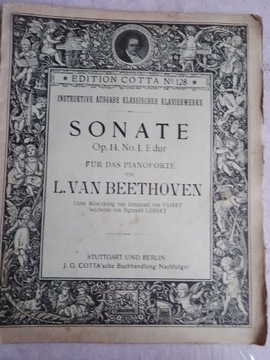 Stare nuty z 1891r. L.van Beethoven Sonaty