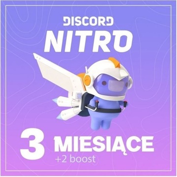 DISCORD NITRO 3 miesiące + 2 BOOSTY