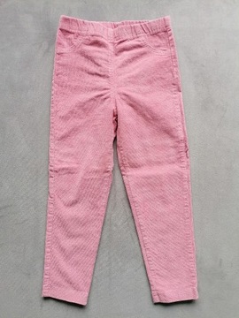 Sinsay Spodnie Sztruksowe Różowe Rozmiar 110