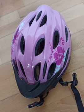 Kask dziewczęcy r. 54- 58cm lekki rowerowy S/M