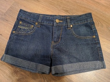 Denim krótkie jeansowe spodenki 164