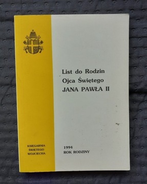 List do Rodzin Ojca Świętego Jana Pawła II, 1994 