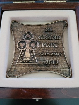 Brydż Sportowy medal 40 lecia Grand Prix Warszawy