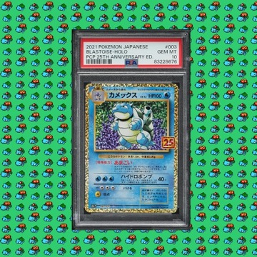 Pokemon PSA 10 Blastoise #3 25th Anniversary