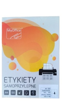 ETYKIETY MYOFFICE A4 009 105X148 KURIERSKIE