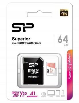 Karta SD Silicon Power SP064GBSTXDV3V20SP 64 GB