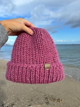 WEŁNIANA CZAPKA BEANIE 