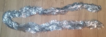 Łańcuch choinkowy srebrny, gruby 10cm, dł 2m