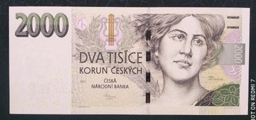 Czechy 2000 korun 2007 UNC 