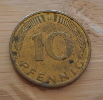 Moneta 10 pfennig z 1986 - Niemcy