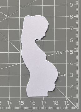 Scrapki Kobieta w ciąży 2szt. Biała