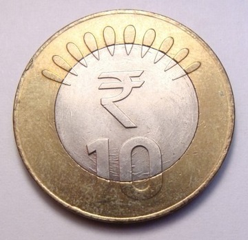 Indie 10 rupee 2014 BIMETAL