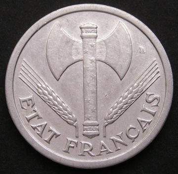 Francja 2 franki 1943 - stan 1/2