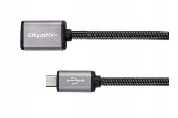 Kabel USB-micro USB gniazdo-wtyk 1m przedłużacz